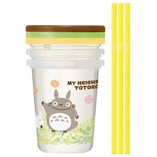 Totoro 3 Glas med Sugrör Set - Robotto