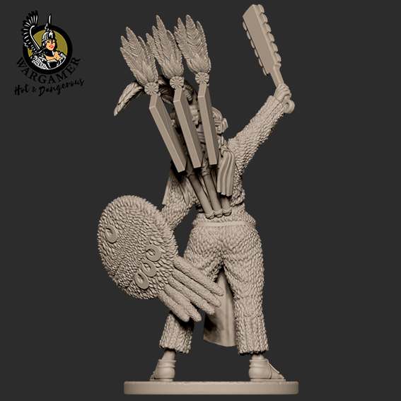 54 mm Atotoztli - Aztec Warrior Miniatyr hot and dangerous