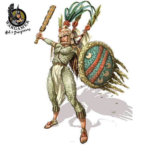 54 mm Atotoztli - Aztec Warrior Miniatyr hot and dangerous