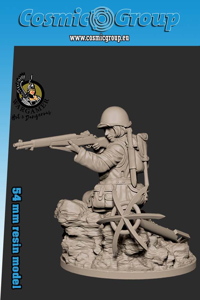 54 mm Betty the Ranger Miniatyr hot and dangerous