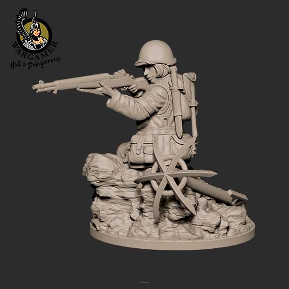 54 mm Betty the Ranger Miniatyr hot and dangerous