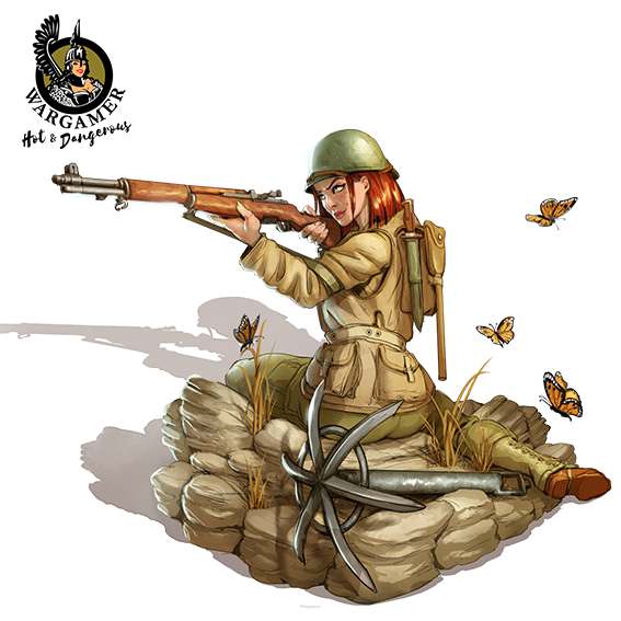 54 mm Betty the Ranger Miniatyr hot and dangerous