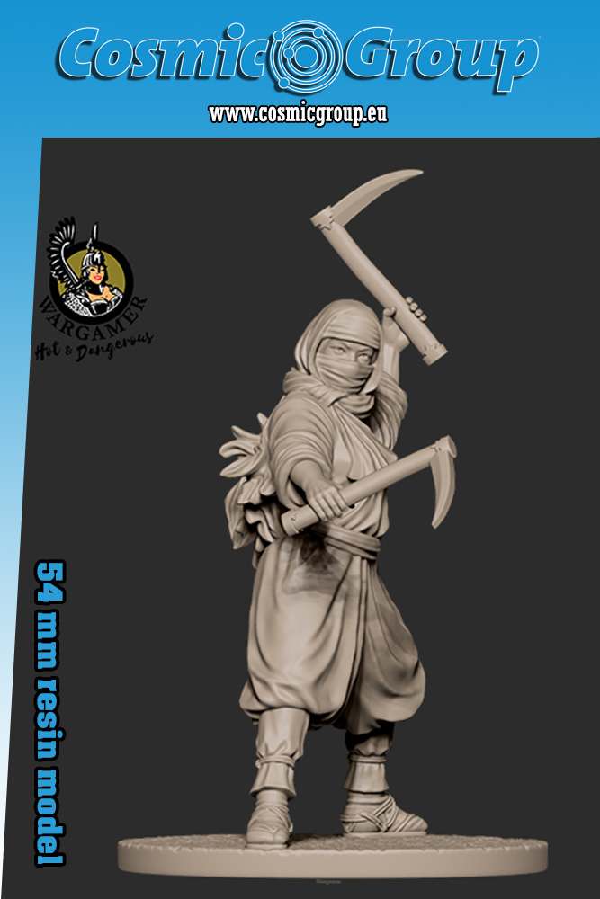 54 mm Fujiko The Ninja - Resinkriga Figur hot and dangerous