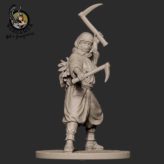 54 mm Fujiko The Ninja - Resinkriga Figur hot and dangerous