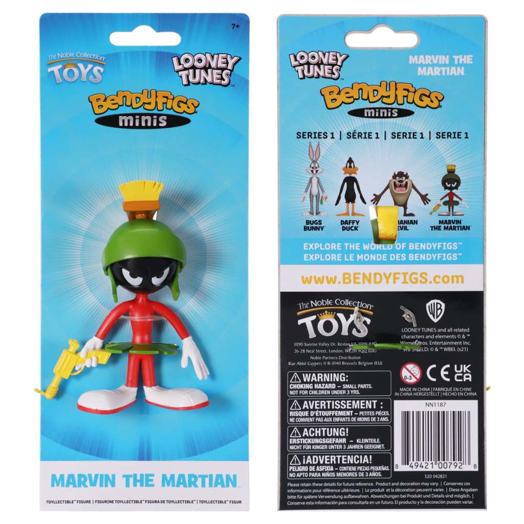Looney Tunes Marvin Mini Bendyfig – Flexibel och Rolig Figur noble collections