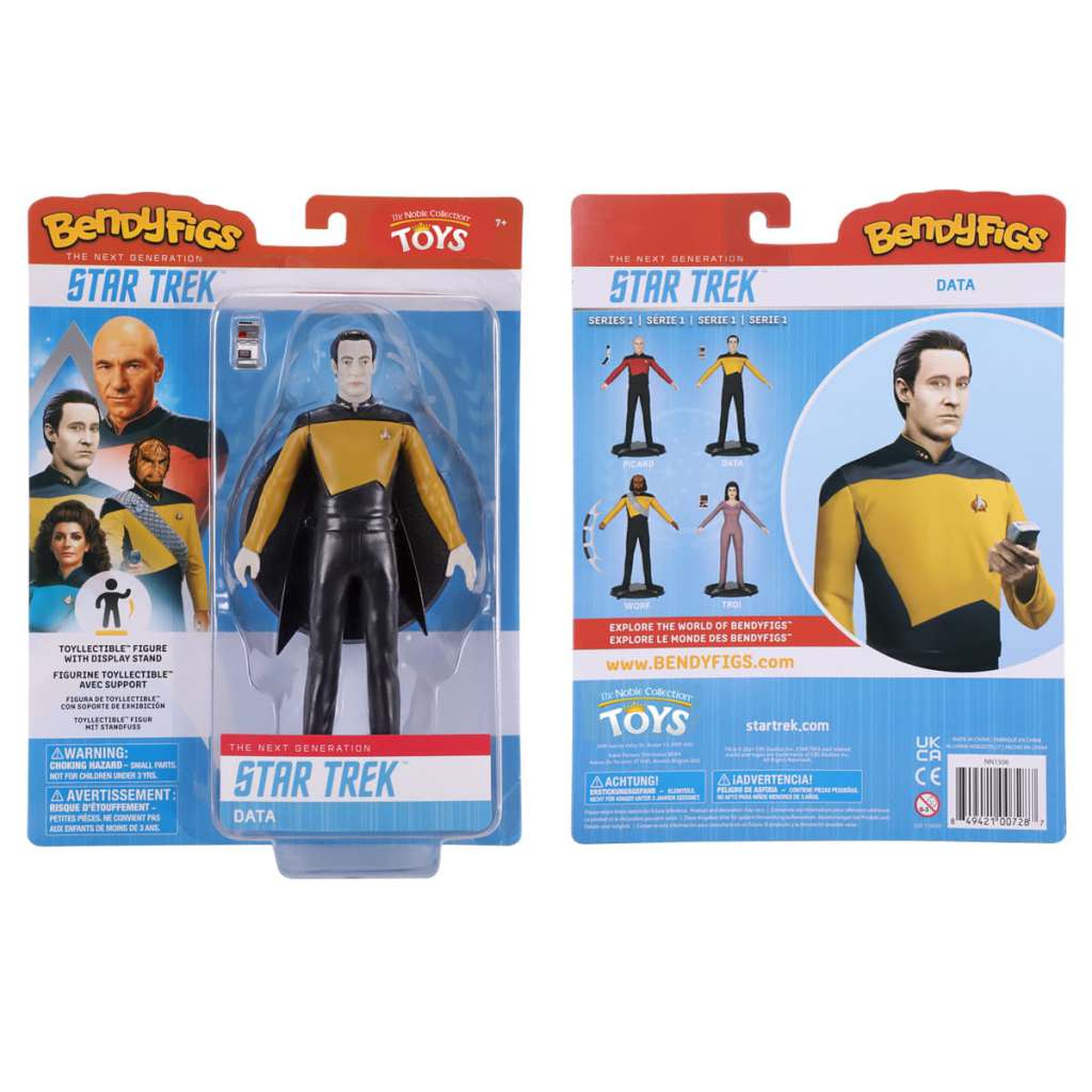 Star Trek Data Bendyfig: Flexibel och Samlarvänlig Figur noble collections