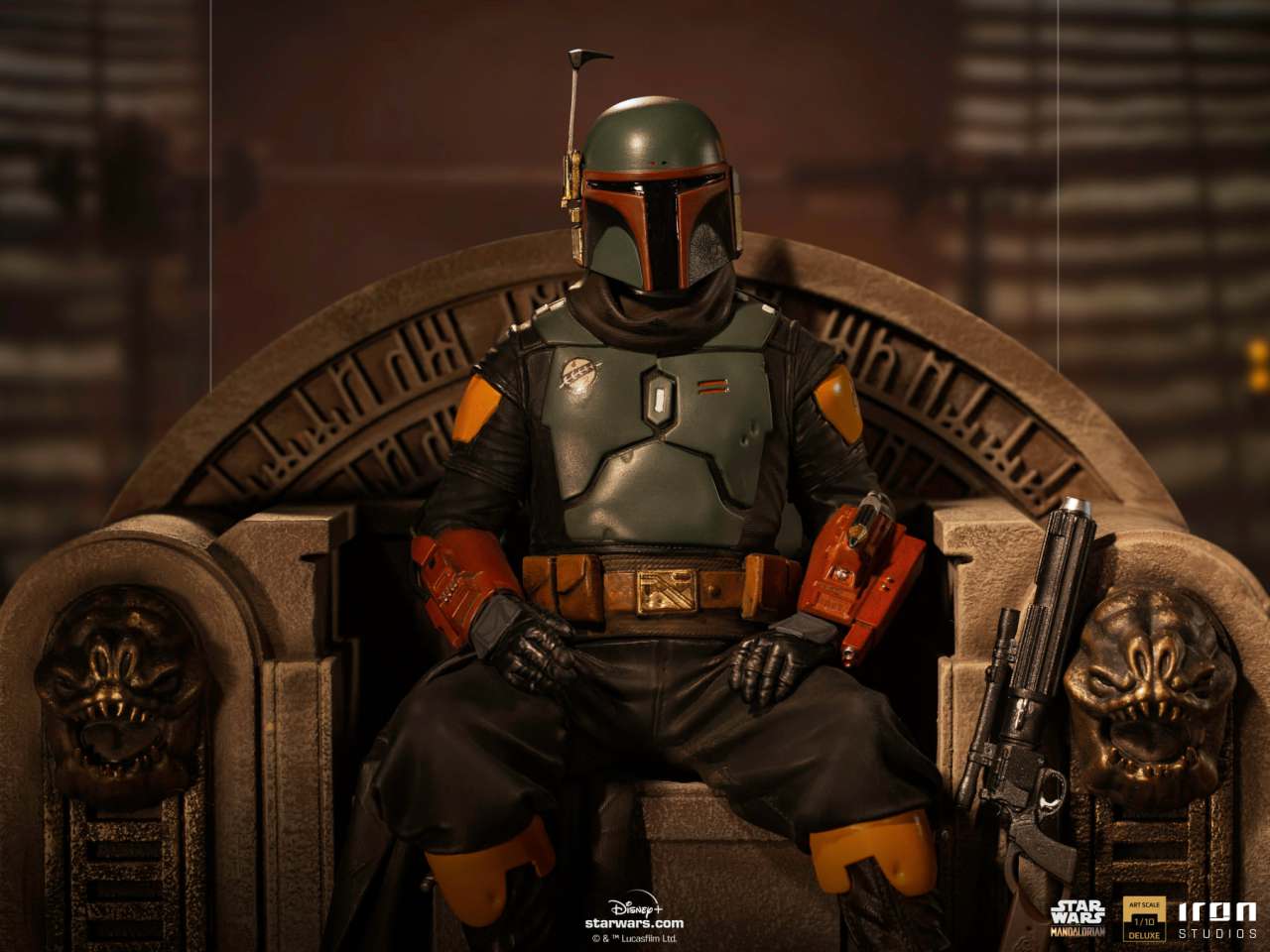 Boba Fett på Tron Deluxe 1/10 - The Mandalorian iron studios