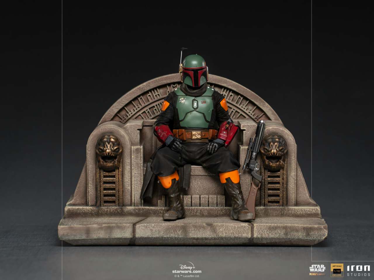 Boba Fett på Tron Deluxe 1/10 - The Mandalorian iron studios