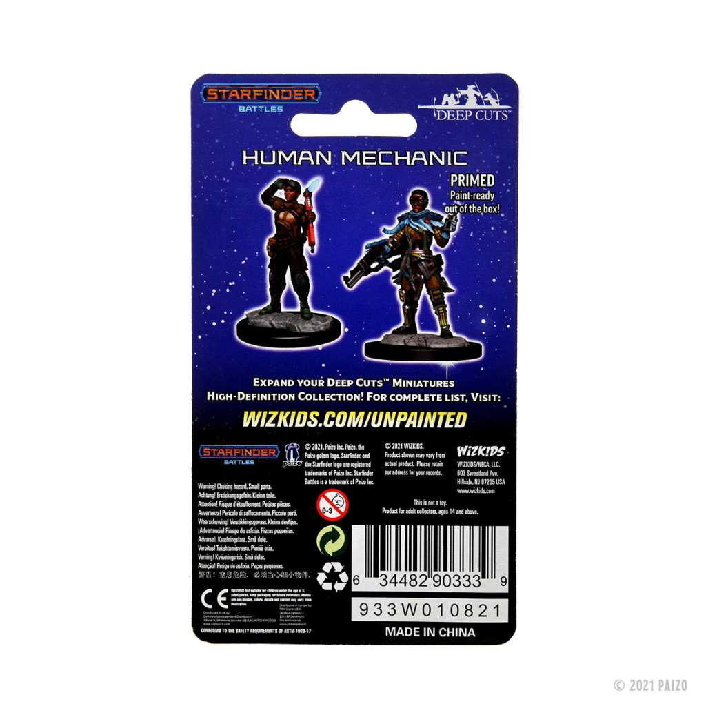 Starfinder Deephcuts Omålade Miniatyrer: Mänsklig Mekaniker wizkids