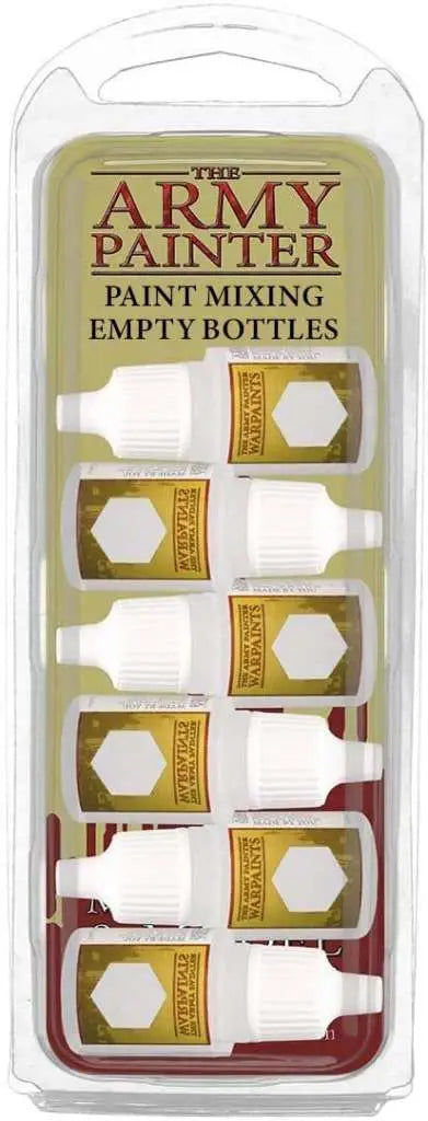 Empty 12 ml paint mixing bottles - set of 6 dropper bottles for custom paint mixing with transparent label and note space
