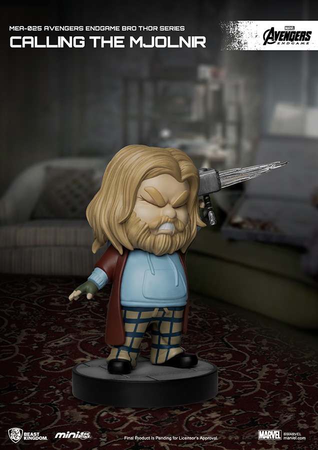 Avengers Bro Thor med Mjolnir - Mini Figur 3 tum beast kingdom