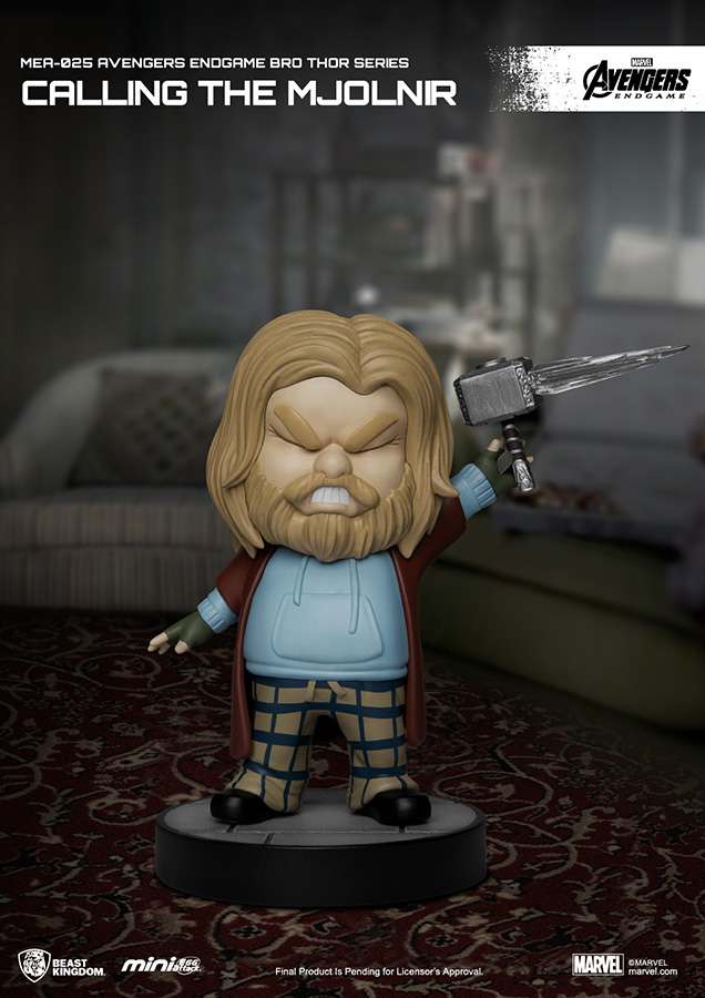 Avengers Bro Thor med Mjolnir - Mini Figur 3 tum beast kingdom