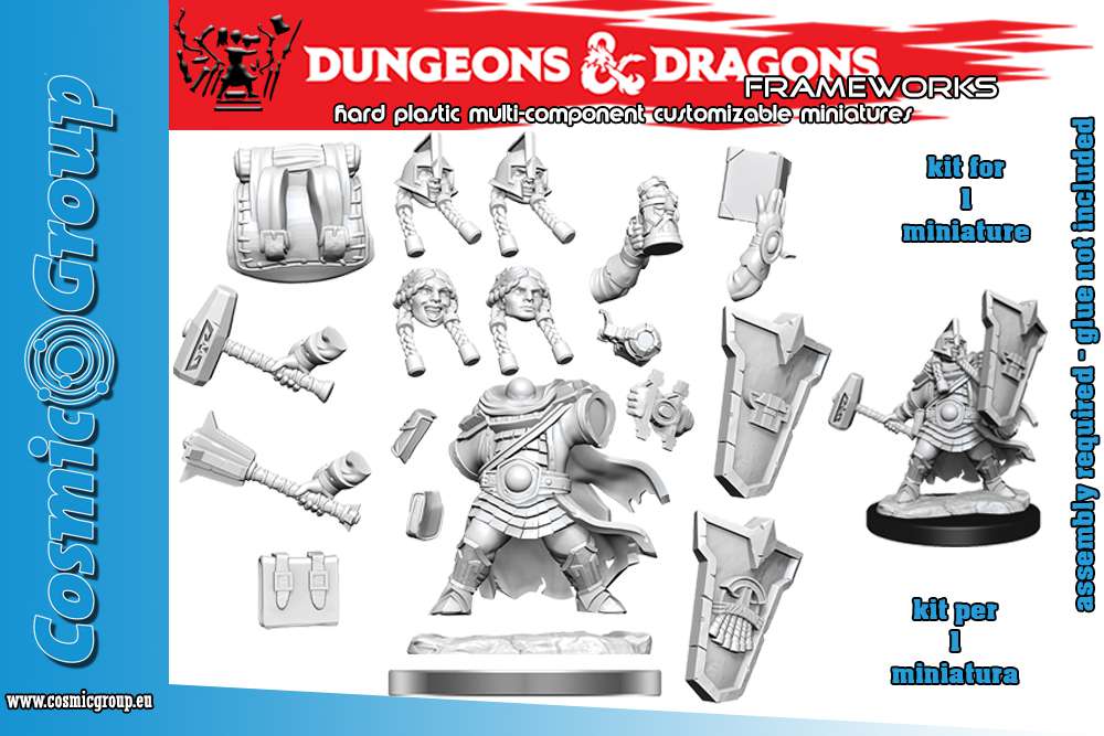 D&d Frameworks - Dwarf Cleric Female Miniature wizkids