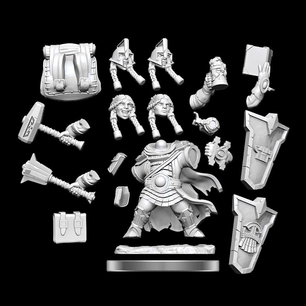 D&d Frameworks - Dwarf Cleric Female Miniature wizkids