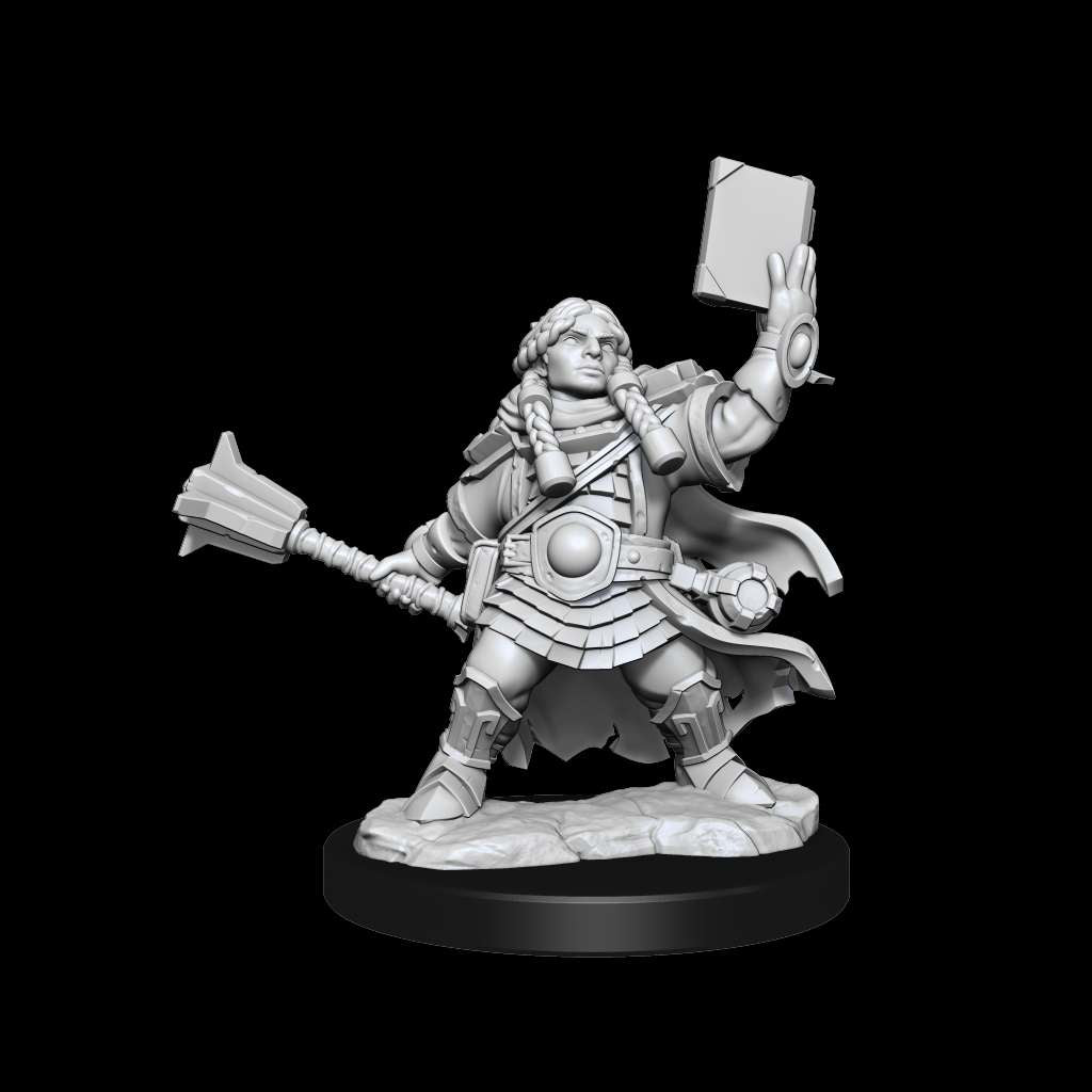 D&d Frameworks - Dwarf Cleric Female Miniature wizkids