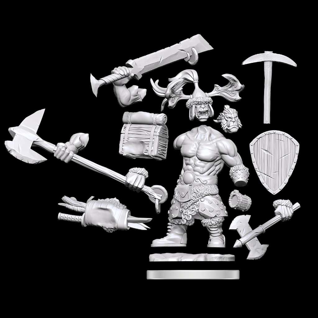 D&D Frameworks - Orc Barbarian Man wizkids
