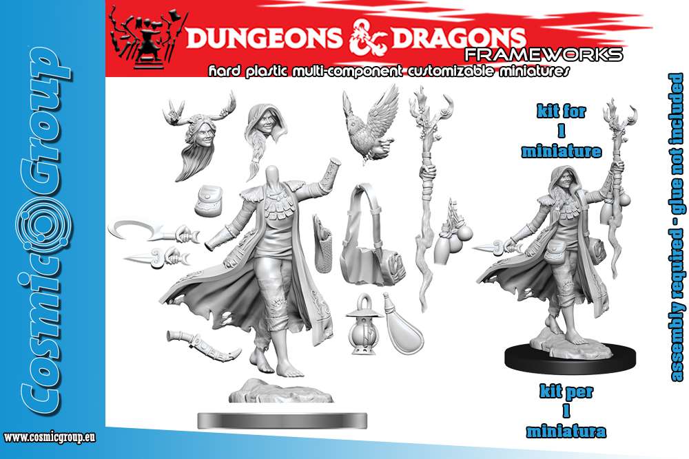 D&d Frameworks - Human Druid Female Miniature wizkids