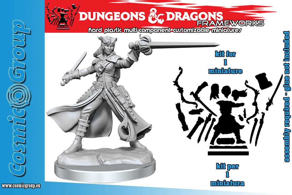 D&D Frameworks - Tiefling Rogue Female Miniature wizkids