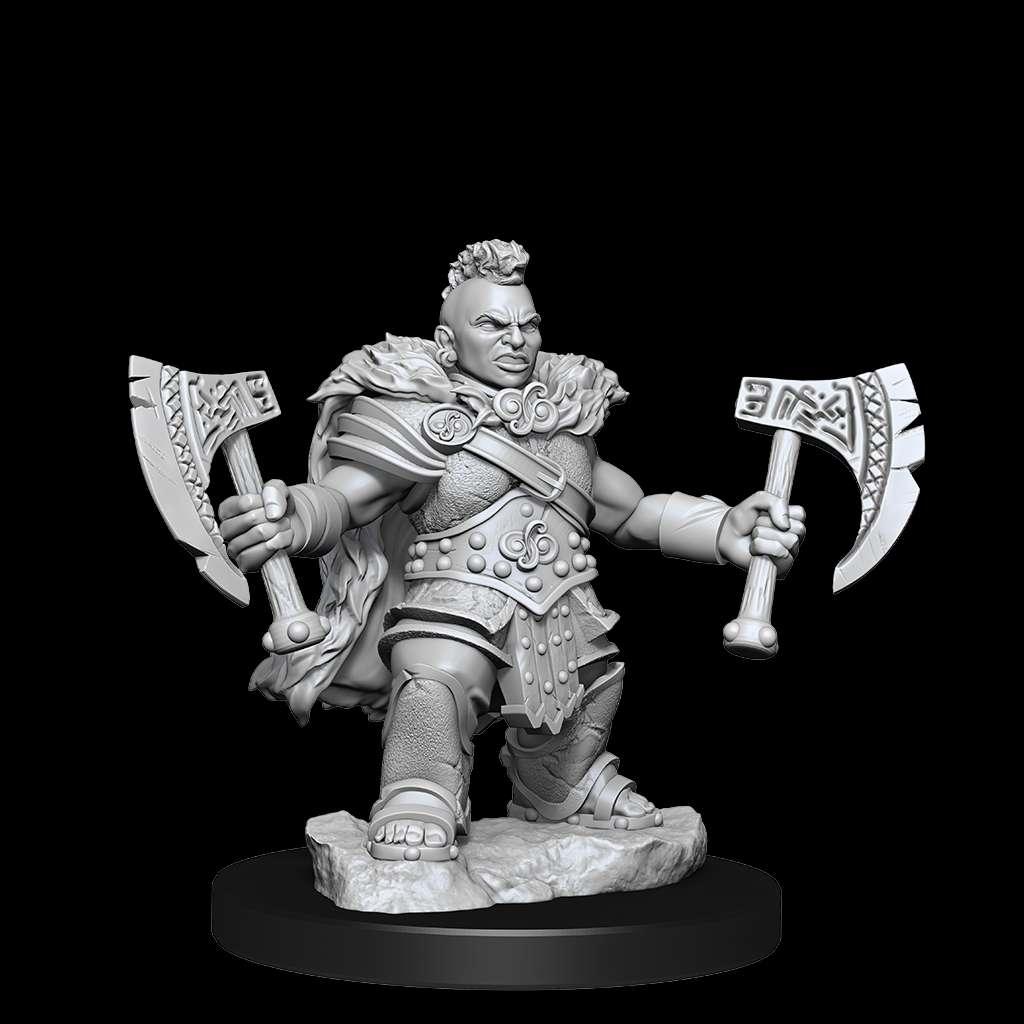 D&D Frameworks - Dwarf Barbarian Female Miniature - Robotto