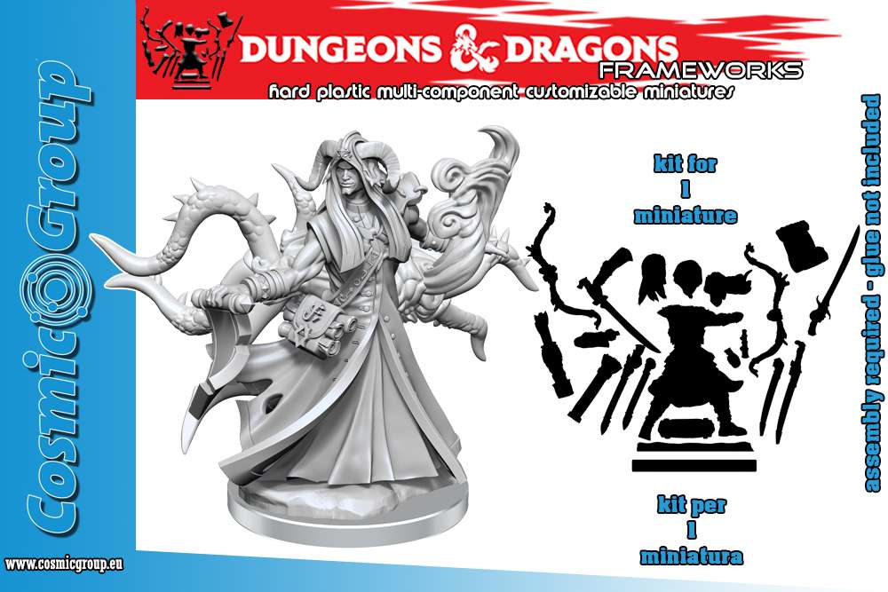 D&d Frameworks - Tiefling Warlock Male Miniatyr wizkids