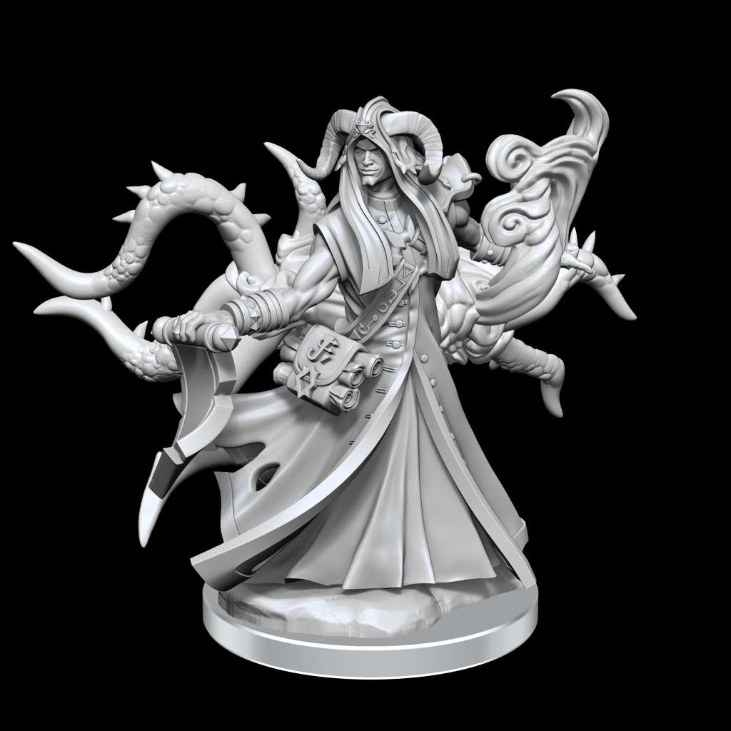D&d Frameworks - Tiefling Warlock Male Miniatyr wizkids
