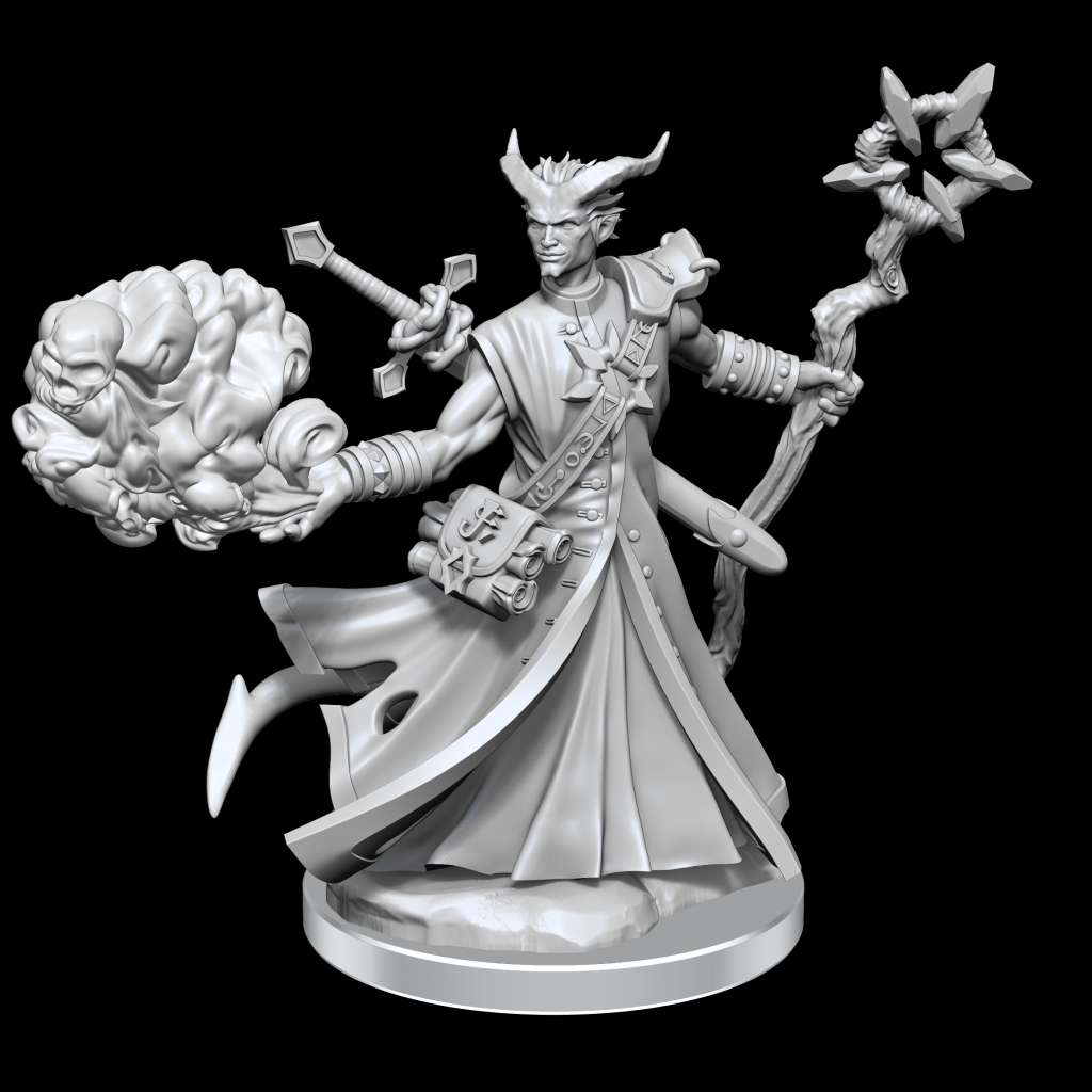 D&d Frameworks - Tiefling Warlock Male Miniatyr wizkids