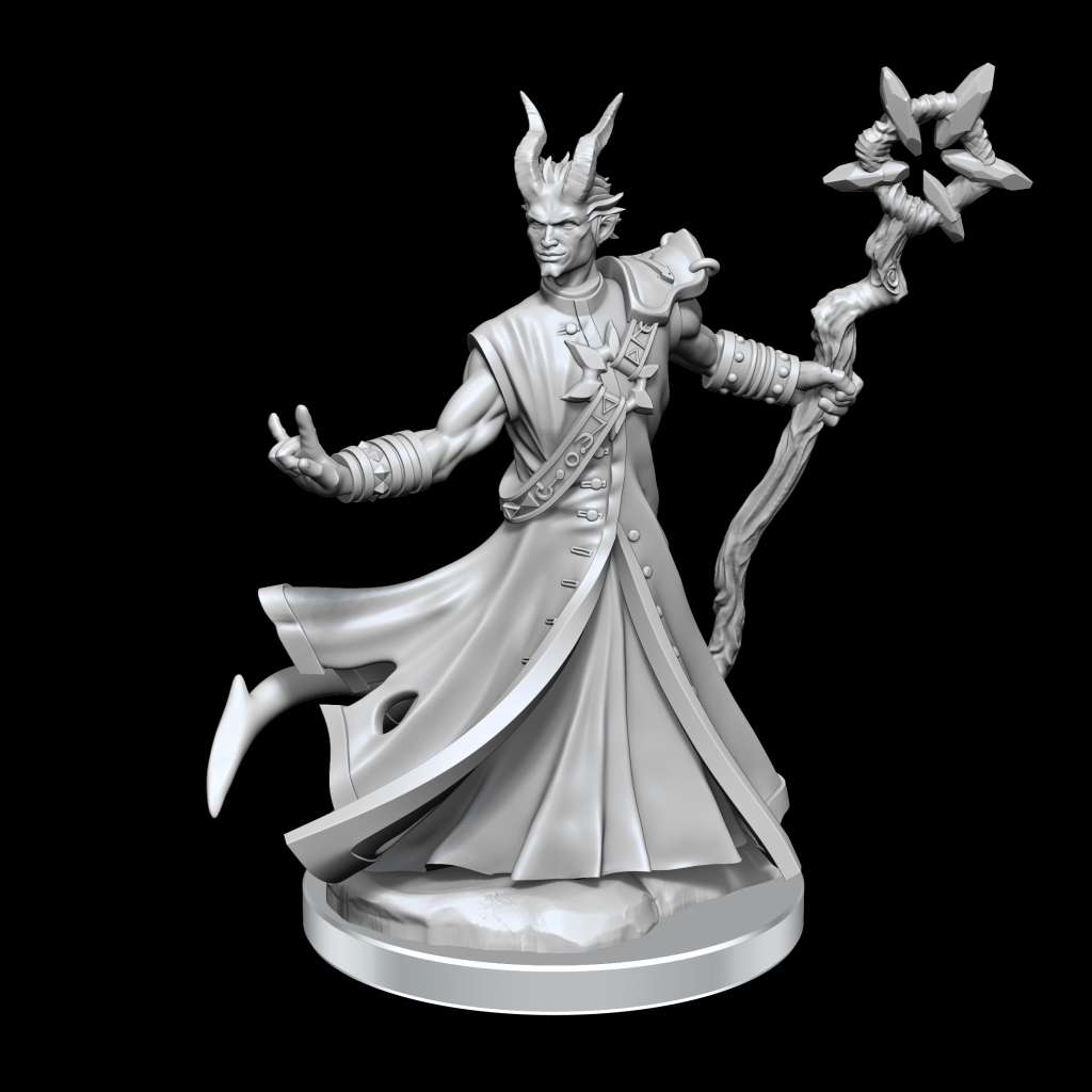 D&d Frameworks - Tiefling Warlock Male Miniatyr wizkids