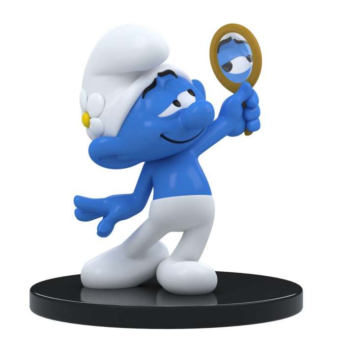 Smurfar Sminkbord Smurf Resin Figur puppy