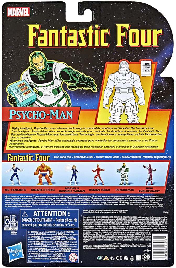 Marvel Legends Vintage Fantastic Four Psycho Man Action Figure hasbro