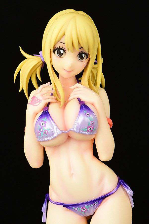 Fairy Tail Lucy Heartfilia Svart Simdräkt 1/6 PVC Staty orcatoys
