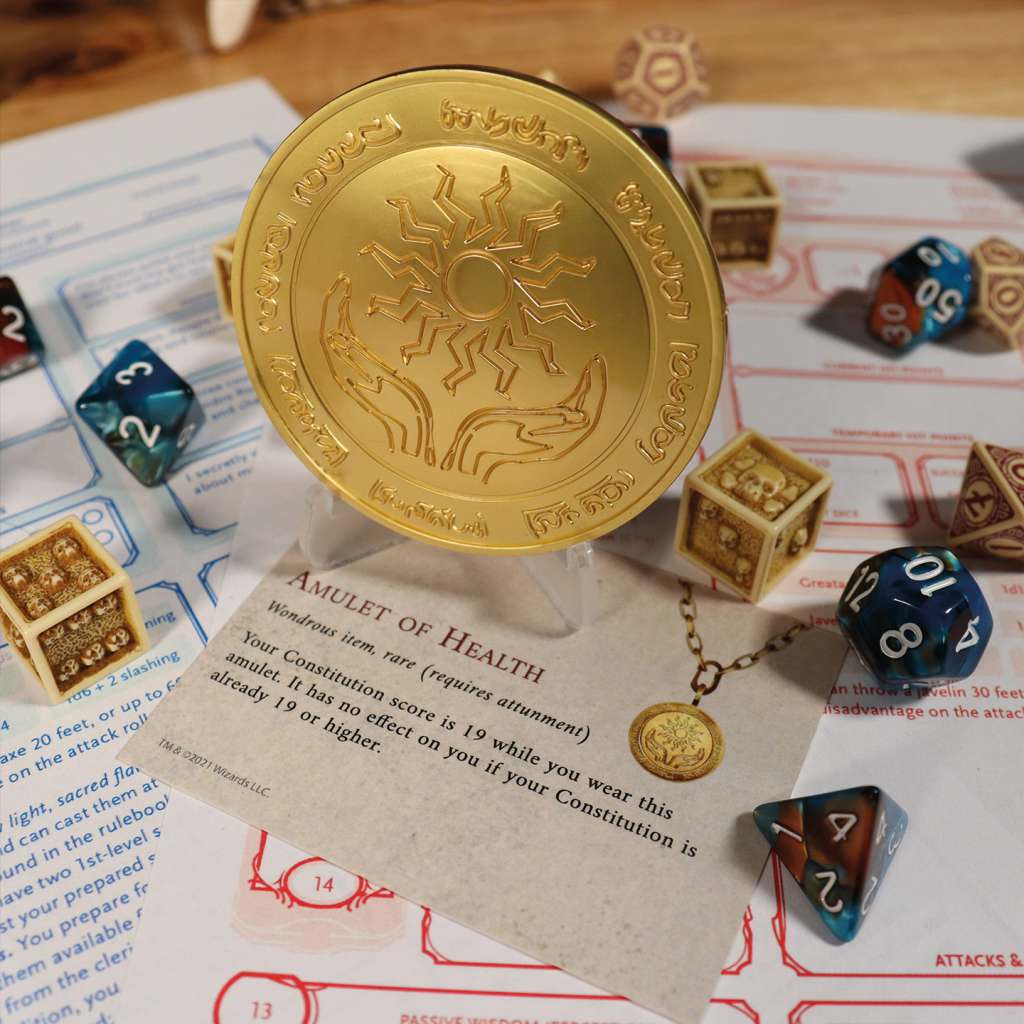 Dungeons & Dragons 24K Guldpläterad Medicin Medallion fanattik