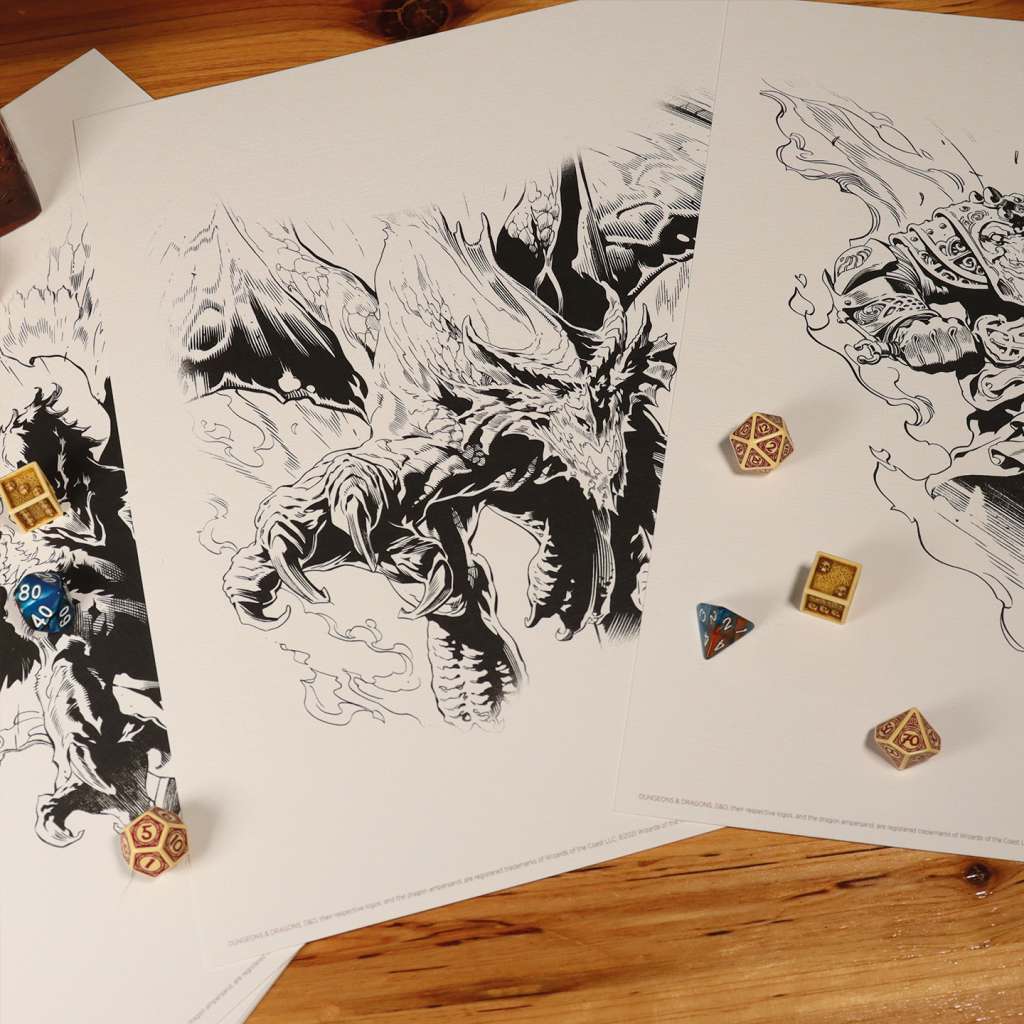Dungeons & Dragons Lithograph Set fanattik