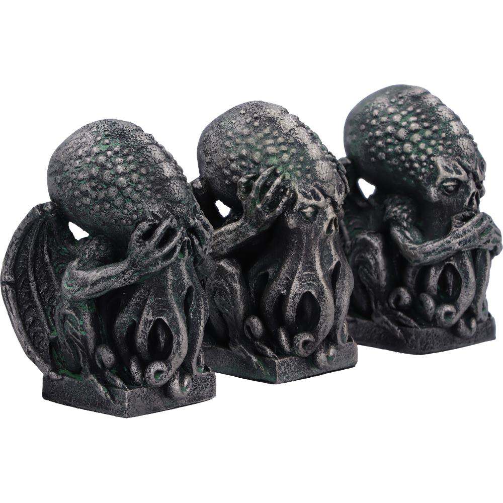Tre kloka Cthulhu-figurer nemesis now