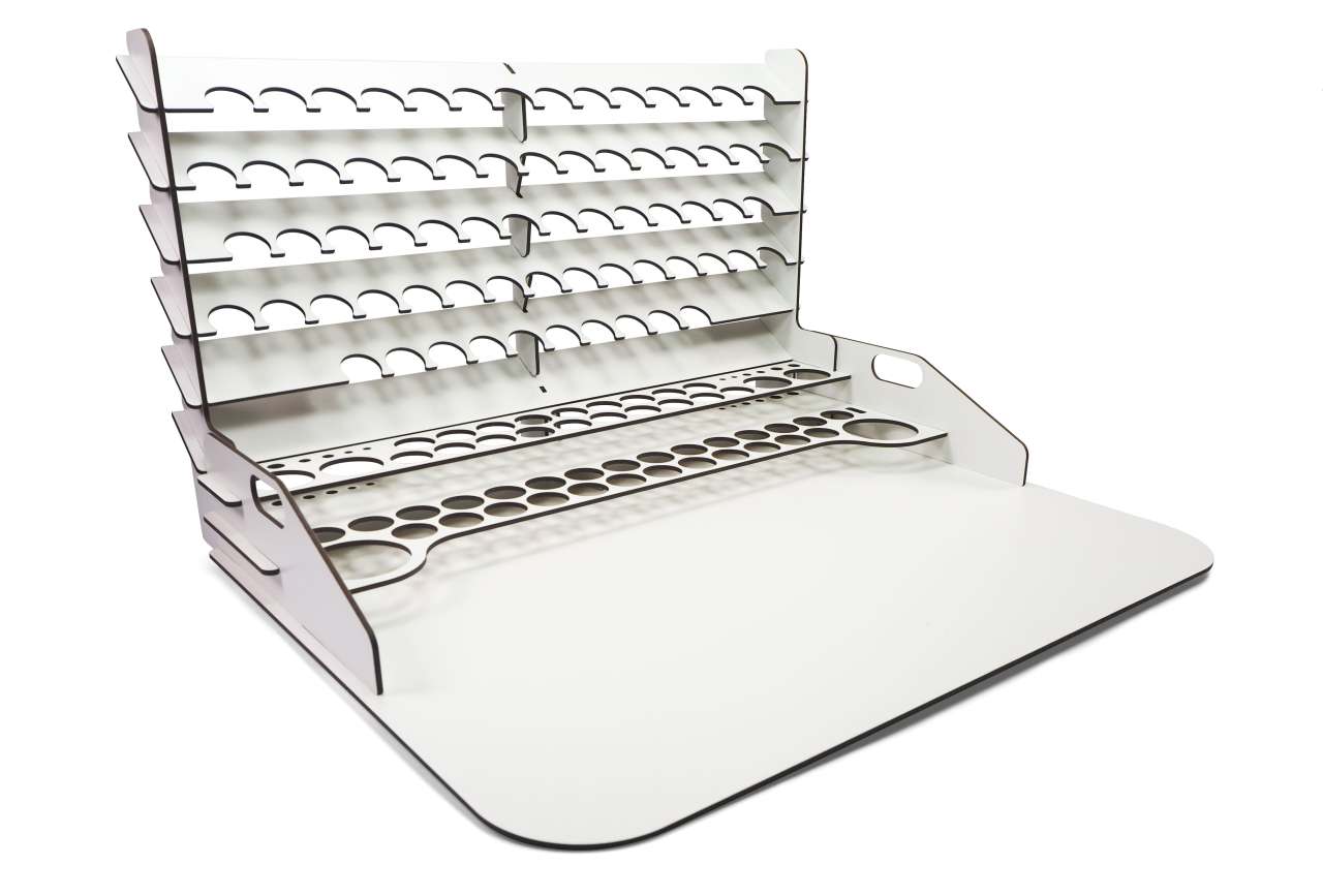 Målarställ och arbetsstation med vertikal förvaring 50x37 cm vallejo