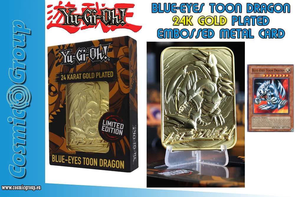 Yu-Gi-Oh! Limited Edition 24K Gold Blue-Eyes Toon Dragon fanattik