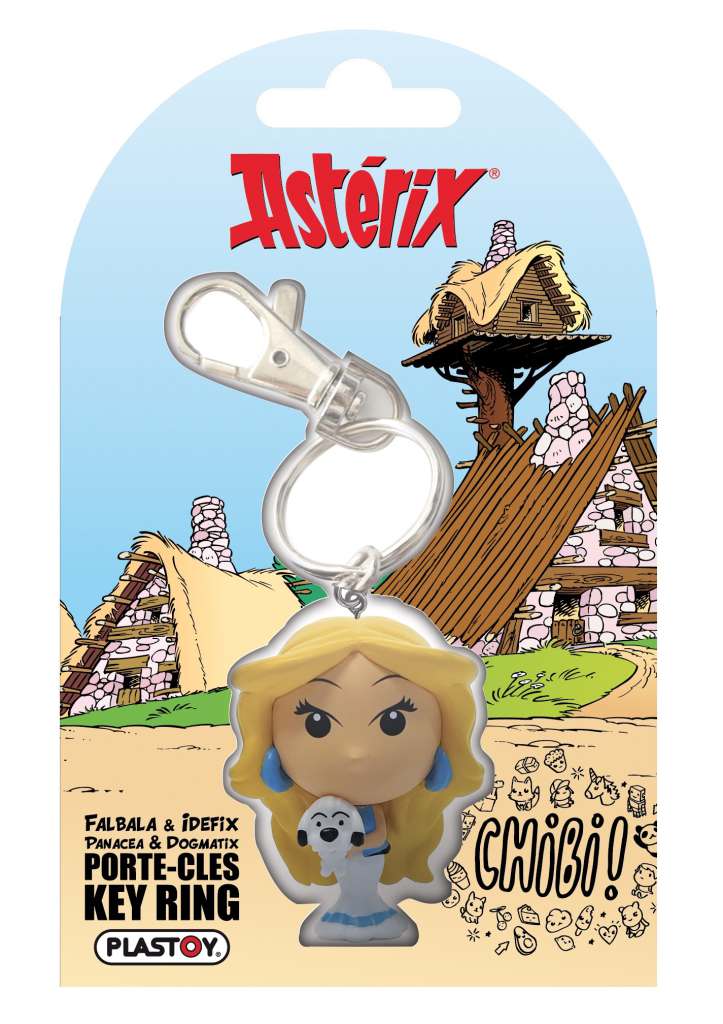 Asterix Falbala med Idefix Chibi Nyckelring plastoy