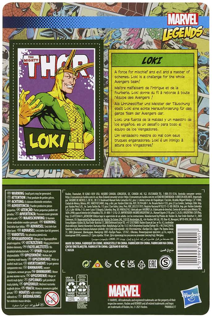 Marvel Legends Retro Loki Action Figure hasbro