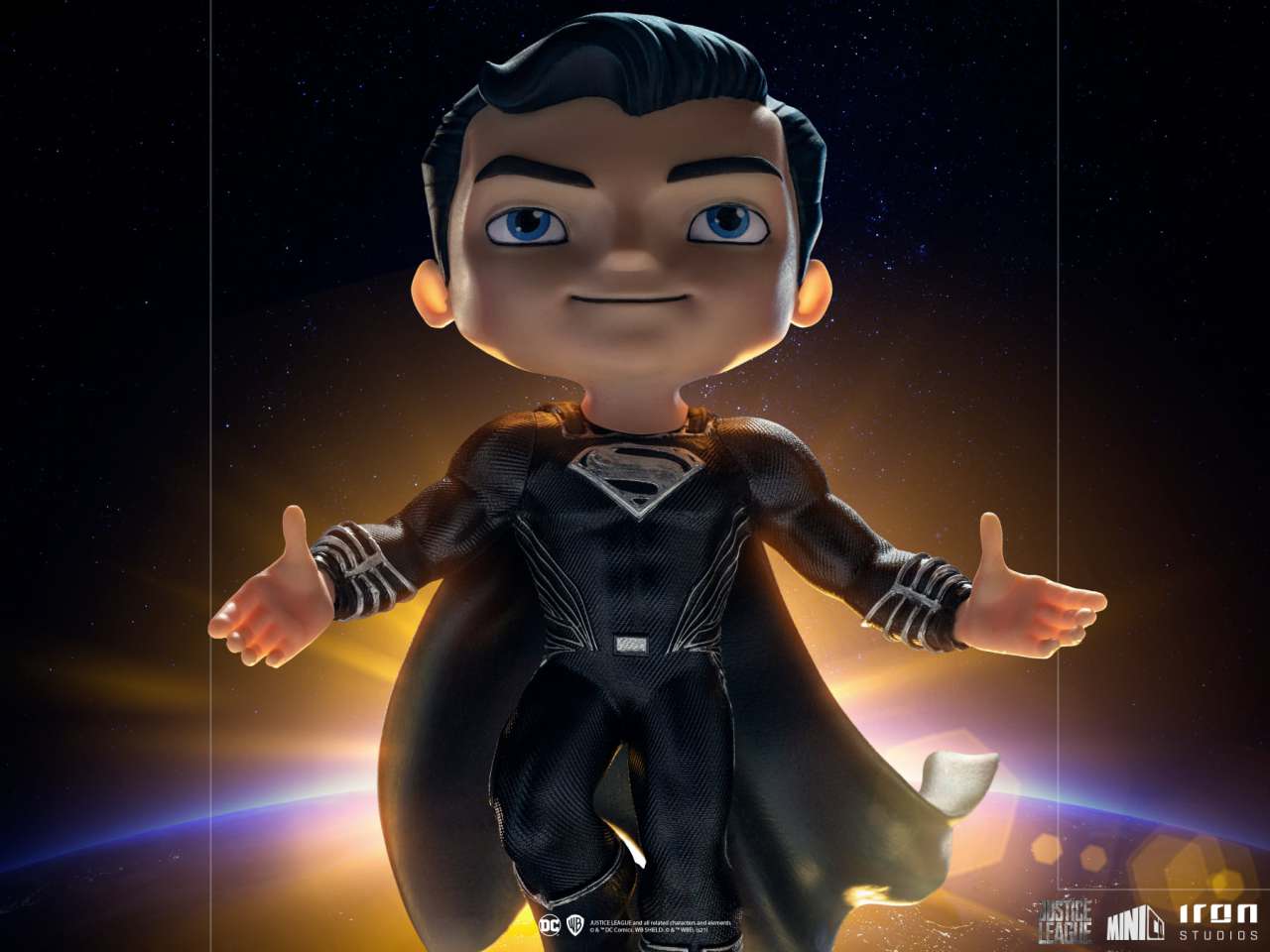 Justice League Superman Black MiniCo Staty iron studios