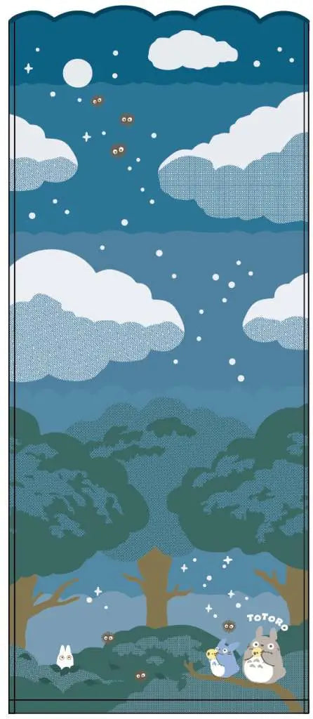 TOTORO UNDER THE MOON 34x80 WASH TOWEL