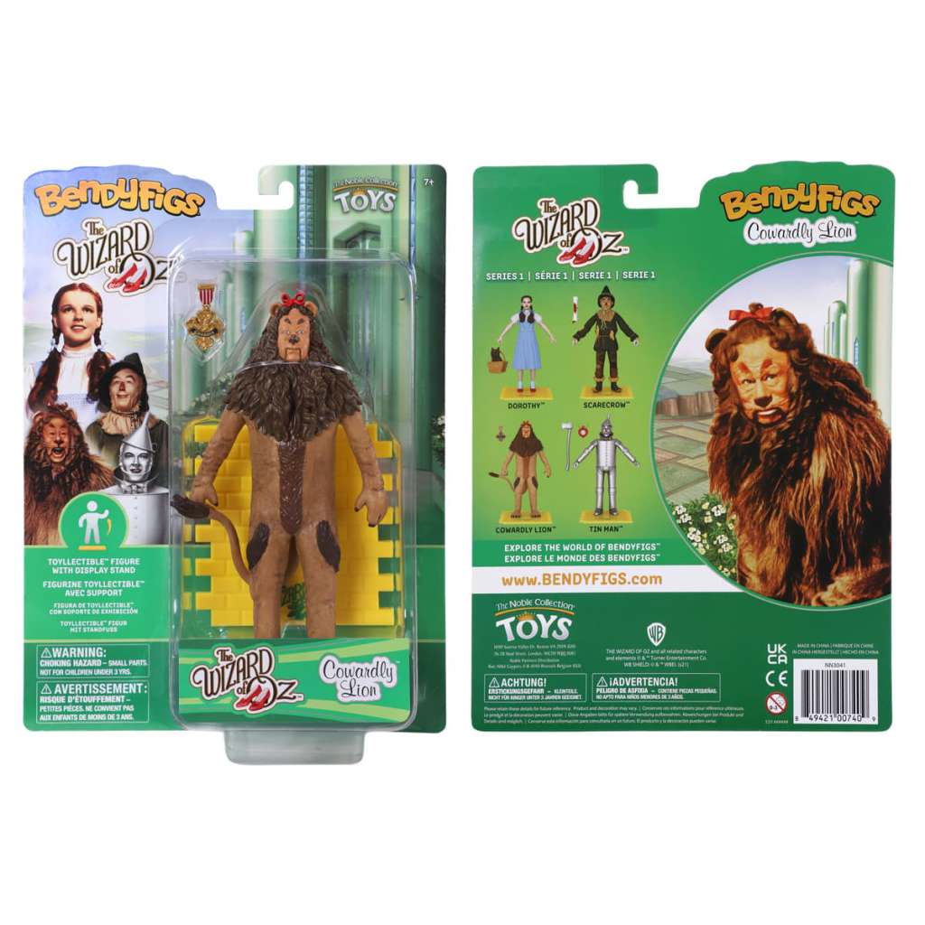 Wizard of Oz Cowardly Lion Bendyfig noble collections