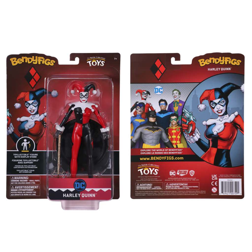 DC Harley Quinn Jester Outfit Bendyfig noble collections
