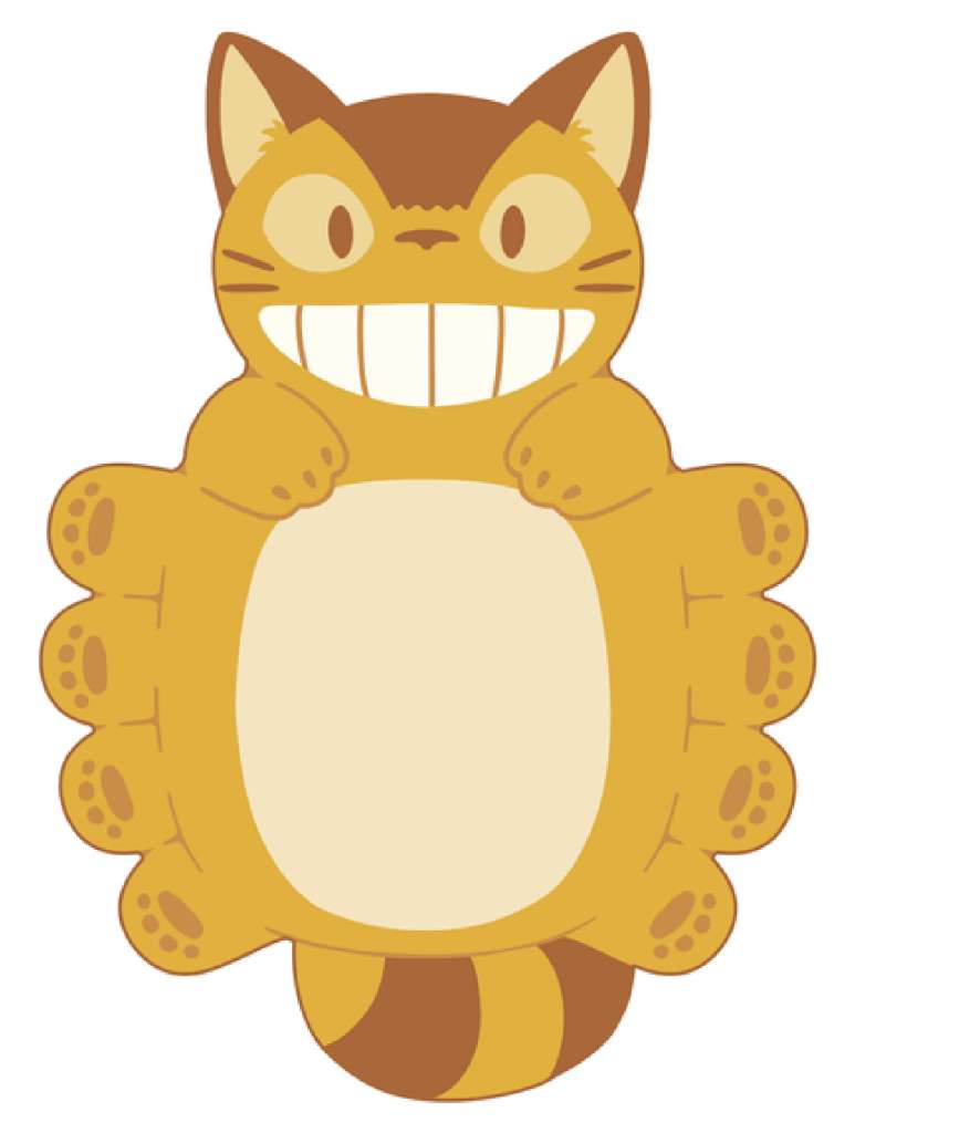 Totoro Catbus Formad Handduk 87 x 120 studio ghibli