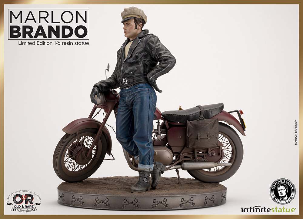 Marlon Brando med motorcykel Old&Rare 1:6 resin infinite statue