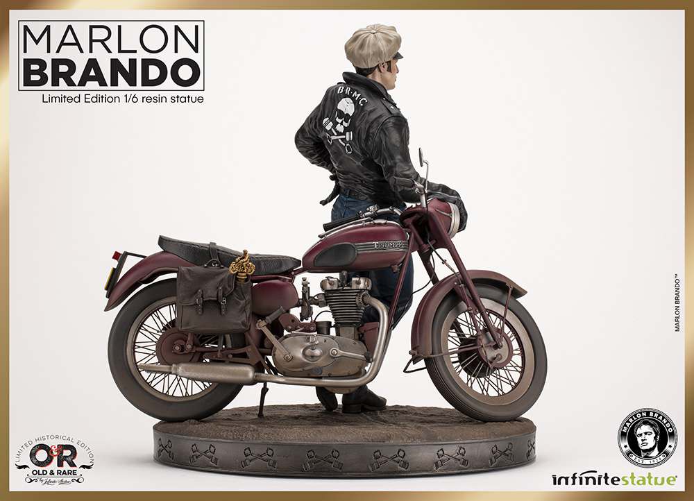 Marlon Brando med motorcykel Old&Rare 1:6 resin infinite statue