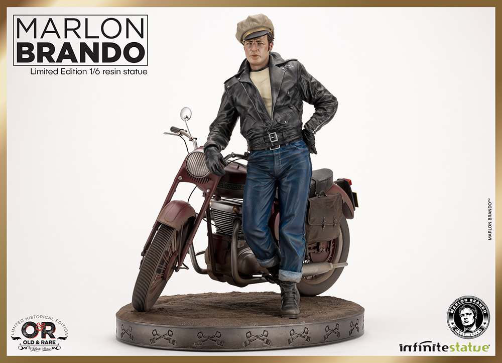 Marlon Brando med motorcykel Old&Rare 1:6 resin infinite statue