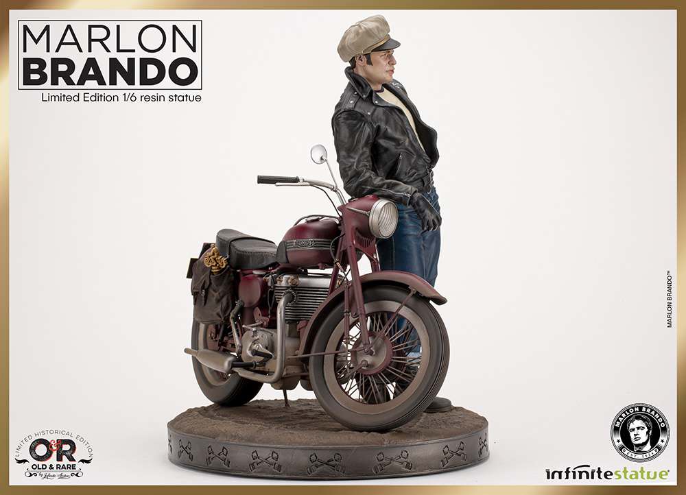Marlon Brando med motorcykel Old&Rare 1:6 resin infinite statue