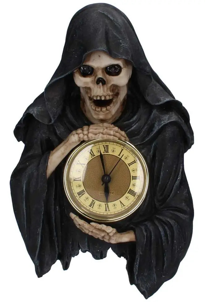 Grim Reaper Klocka - 28 cm Handmålad Resinfigur