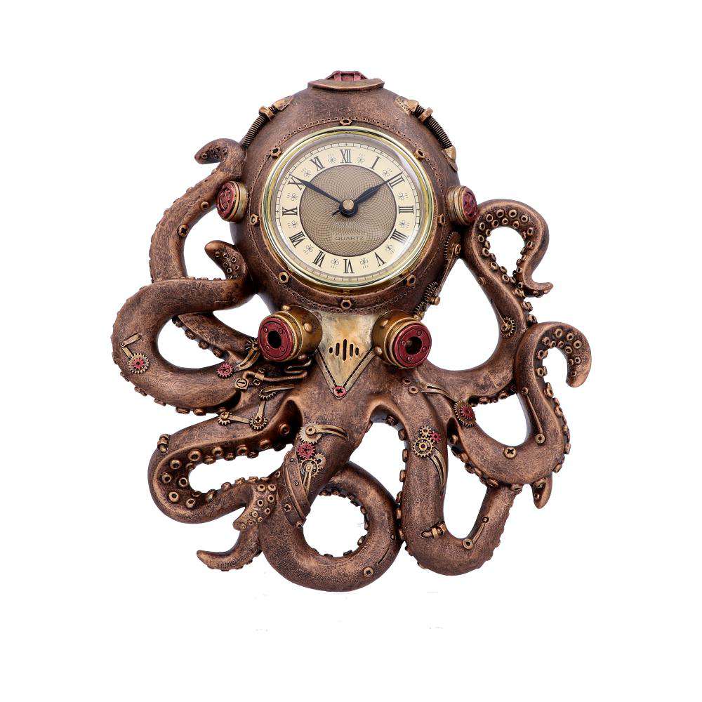 Steampunk Bläckfisk Squid Väggklocka - Unik Inredning nemesis now