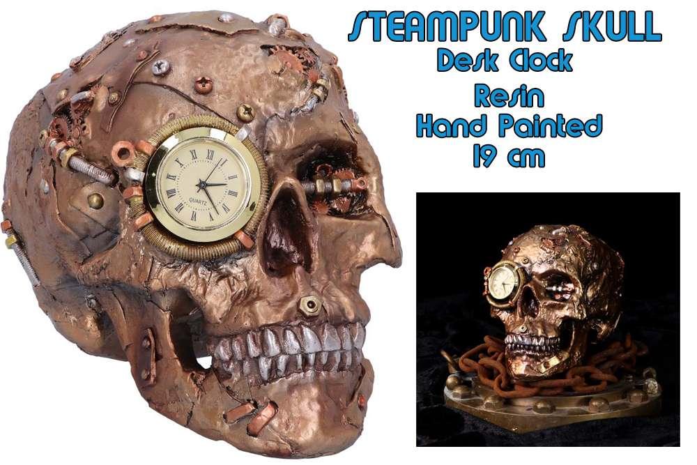 Steampunk Skull Klocka - Unik Dekoration - Robotto