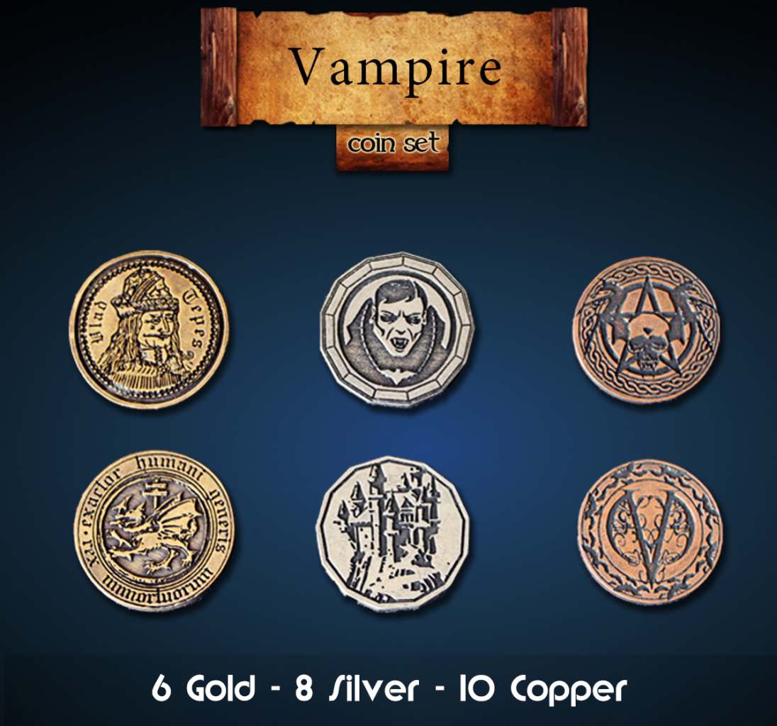 Vampir Metallmynt Set (24) dm vault